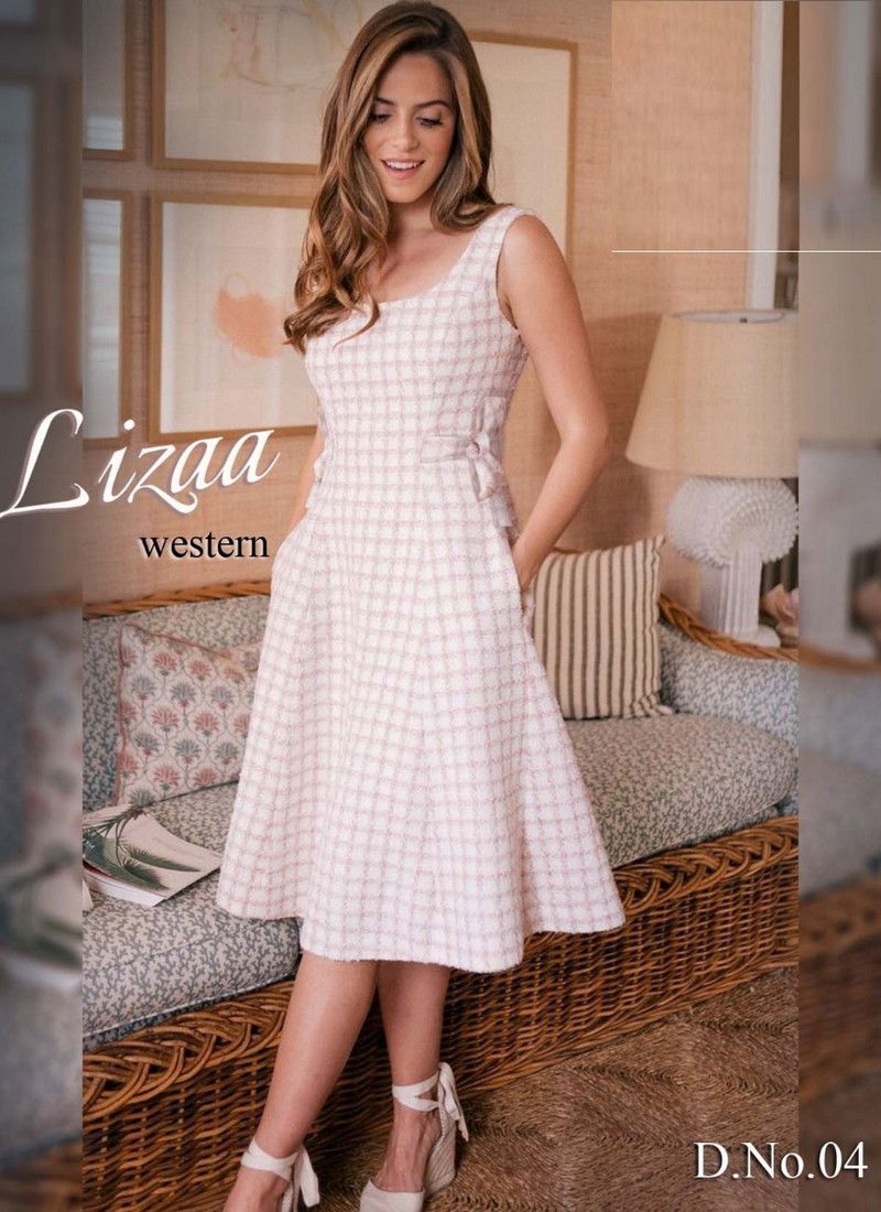 Light Pink Latest Fancy Designer Party Casual Wear Western Poli Rayon Digital Print One Pice Collection LIZAA 04